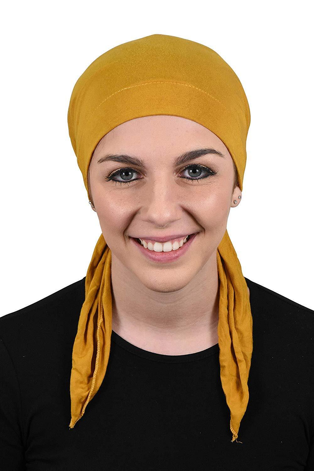 Womens Pre Tied Bandana Chemo Cap Soft Cancer Scarf Hair Cover