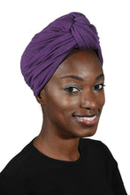 Load image into Gallery viewer, Landana Headscarves Solid Turban with Twist/Knot Front