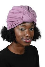 Load image into Gallery viewer, Landana Headscarves Solid Turban with Twist/Knot Front