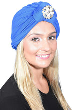 Load image into Gallery viewer, Ladies Headscarves Turban with Gold Pearl Diamond