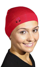 Load image into Gallery viewer, Landana Headscarves Soft Sleep Cap Comfy Women&#39;s Wig Liner &amp; Hair Loss Cap with Small Stud Flower Applique