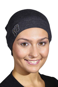 Landana Headscarves Womens Soft Sleep Cap Comfy Cancer Hat with Studded Flip-Flops Applique