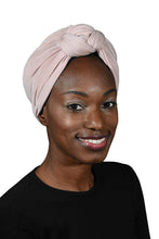 Load image into Gallery viewer, Landana Headscarves Solid Turban with Twist/Knot Front