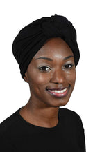 Load image into Gallery viewer, Landana Headscarves Solid Turban with Twist/Knot Front