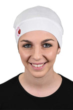 Load image into Gallery viewer, Landana Headscarves Womens Soft Sleep Cap Comfy Cancer Hat with Hearts Applique