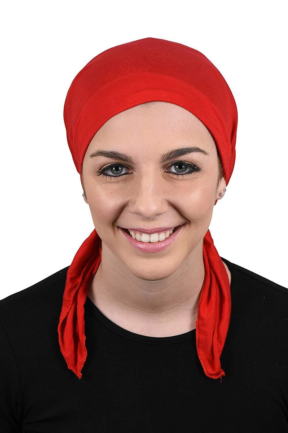 Womens Pre Tied Bandana Chemo Cap Soft Cancer Scarf Hair Cover