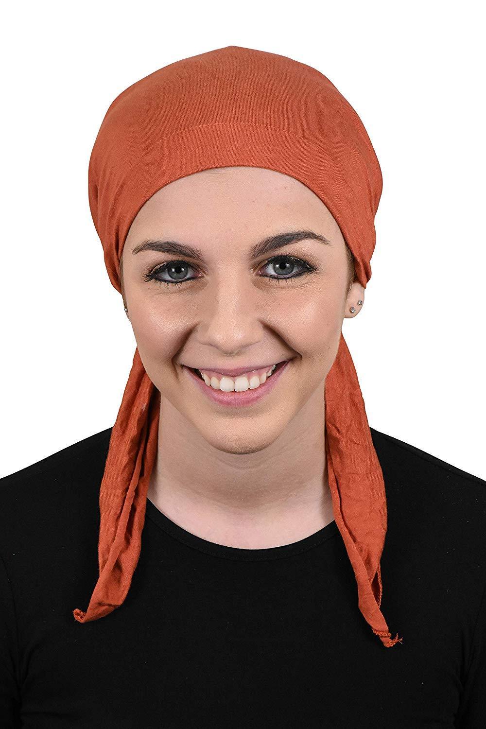 Womens Pre Tied Bandana Chemo Cap Soft Cancer Scarf Hair Cover