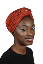 Load image into Gallery viewer, Landana Headscarves Turbans for Women with Twist/Knot Front and Gold Stud