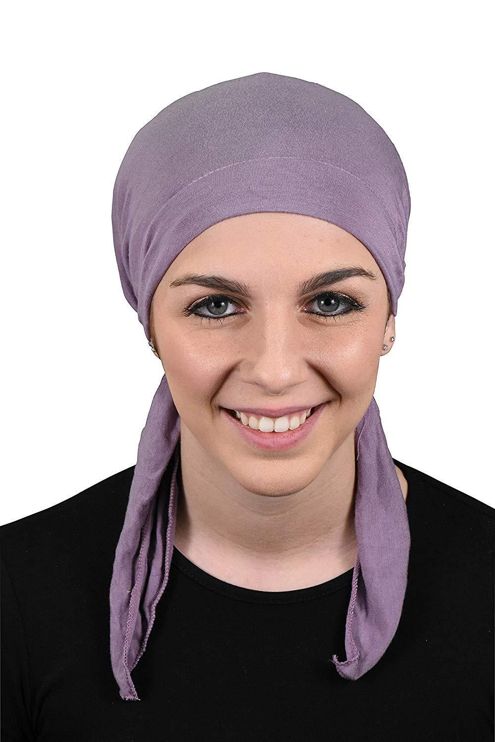 Womens Pre Tied Bandana Chemo Cap Soft Cancer Scarf Hair Cover