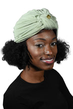 Load image into Gallery viewer, Landana Headscarves Turbans for Women with Twist/Knot Front and Gold Stud