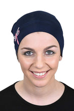 Load image into Gallery viewer, Landana Headscarves Chemo Beanie Sleep Cap Pink Dragonfly