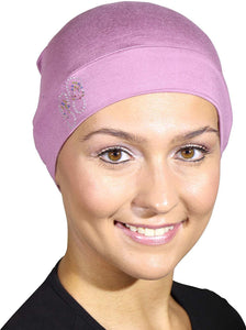 Landana Headscarves Womens Soft Sleep Cap Comfy Cancer Hat with Studded Flip-Flops Applique