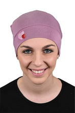 Load image into Gallery viewer, Landana Headscarves Womens Soft Sleep Cap Comfy Cancer Hat with Hearts Applique