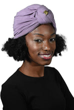 Load image into Gallery viewer, Landana Headscarves Turbans for Women with Twist/Knot Front and Gold Stud