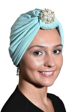 Load image into Gallery viewer, Ladies Headscarves Turban with Gold Pearl Diamond