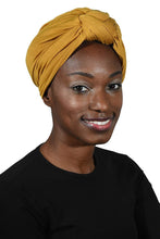 Load image into Gallery viewer, Landana Headscarves Solid Turban with Twist/Knot Front