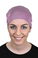 Load image into Gallery viewer, Landana Headscarves Chemo Beanie Sleep Cap Pink Dragonfly