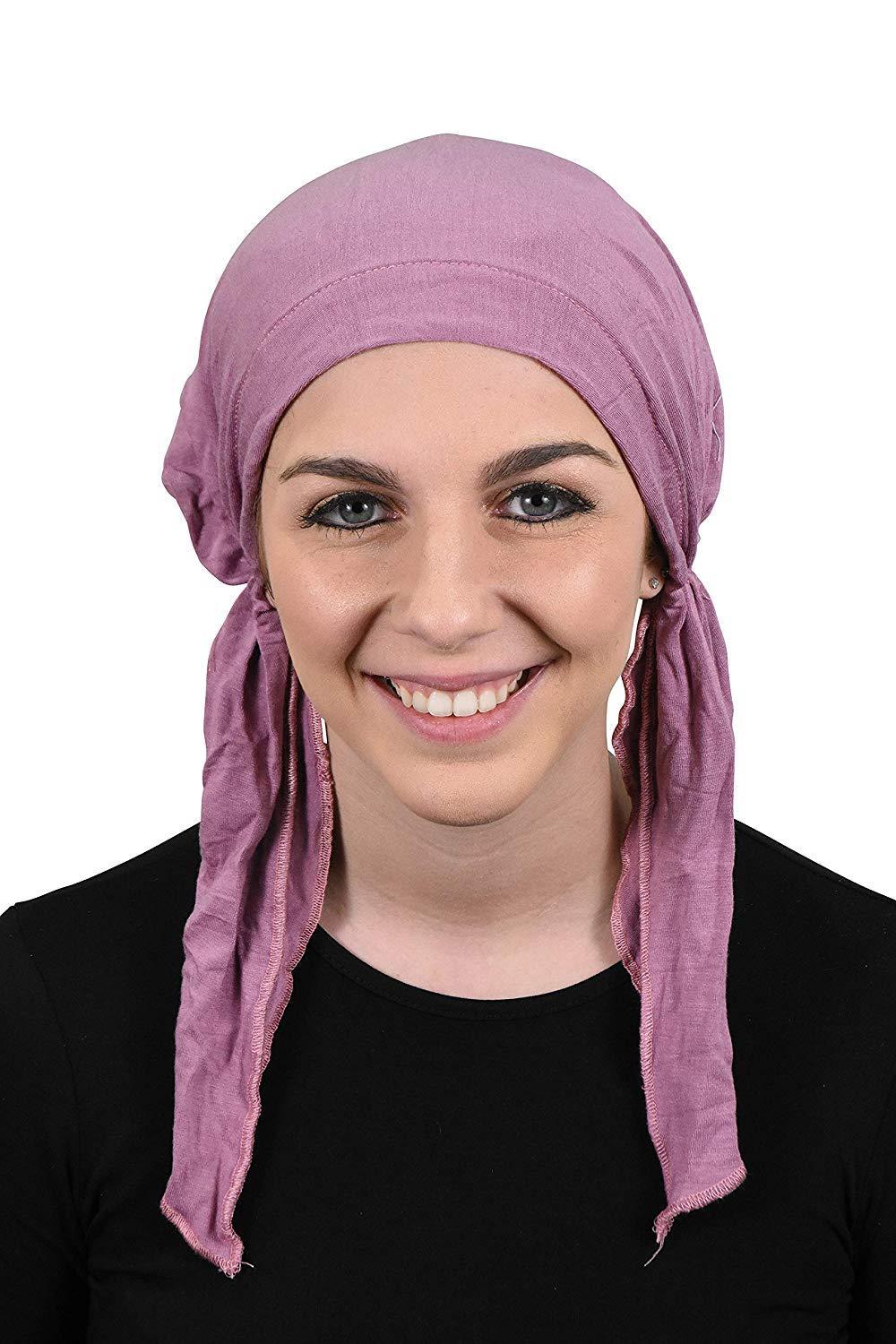 Womens Pre Tied Bandana Chemo Cap Soft Cancer Scarf Hair Cover