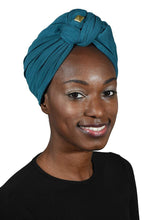 Load image into Gallery viewer, Landana Headscarves Turbans for Women with Twist/Knot Front and Gold Stud