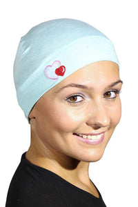 Landana Headscarves Womens Soft Sleep Cap Comfy Cancer Hat with Hearts Applique