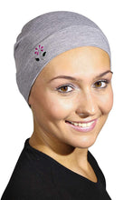 Load image into Gallery viewer, Landana Headscarves Soft Sleep Cap Comfy Women&#39;s Wig Liner &amp; Hair Loss Cap with Small Stud Flower Applique