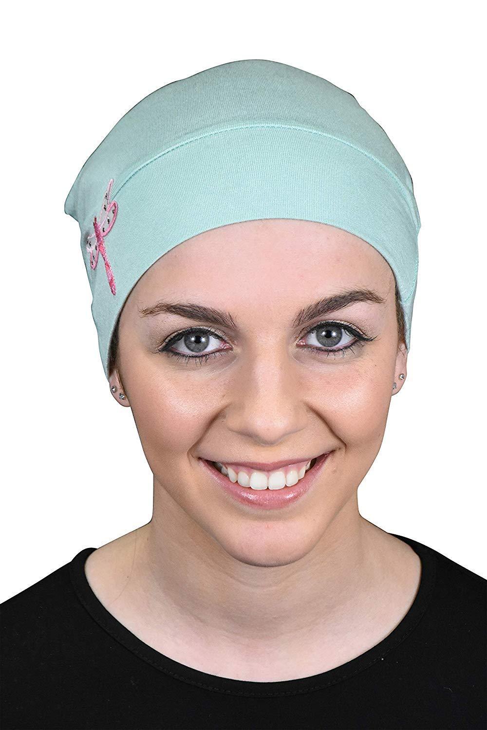 Landana Headscarves Chemo Beanie Sleep Cap Pink Dragonfly