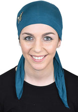 Load image into Gallery viewer, Pre Tied Head Scarf Bandana Headwear Green Butterfly