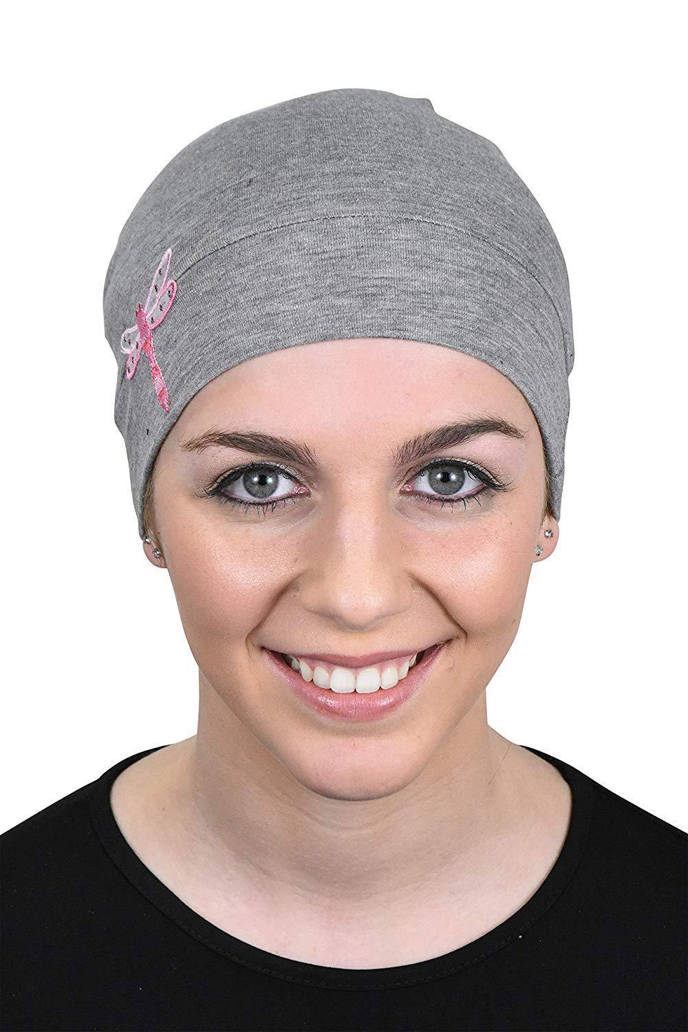 Landana Headscarves Chemo Beanie Sleep Cap Pink Dragonfly