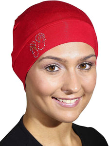 Landana Headscarves Womens Soft Sleep Cap Comfy Cancer Hat with Studded Flip-Flops Applique