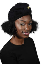 Load image into Gallery viewer, Landana Headscarves Turbans for Women with Twist/Knot Front and Gold Stud