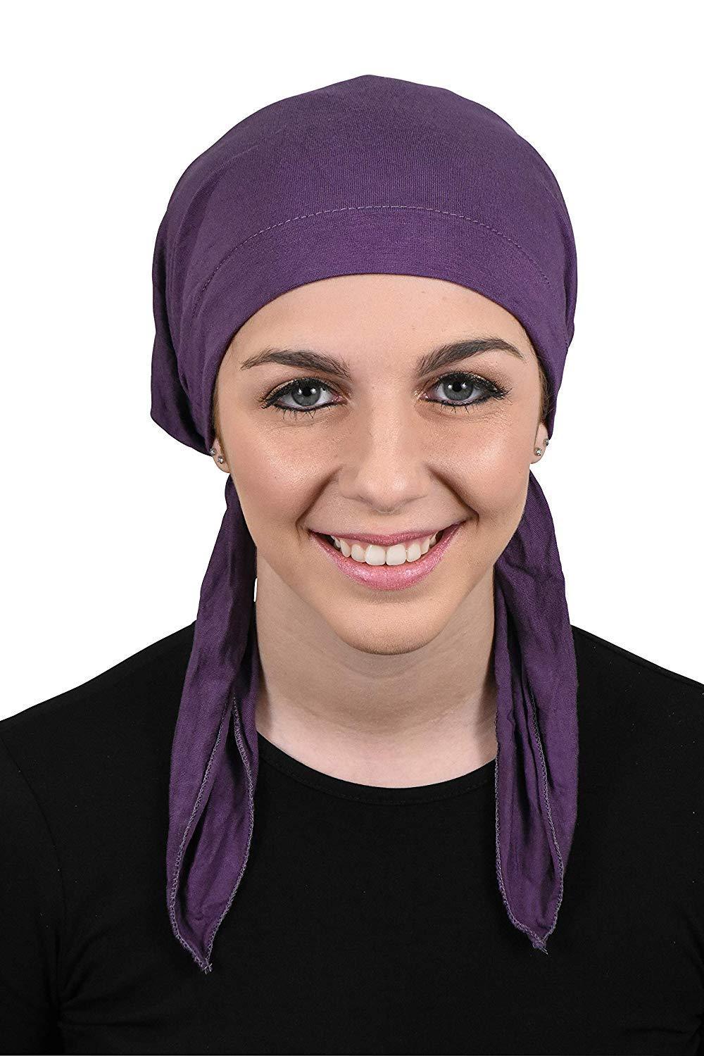 Womens Pre Tied Bandana Chemo Cap Soft Cancer Scarf Hair Cover