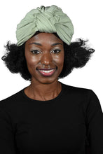 Load image into Gallery viewer, Landana Headscarves Solid Turban with Twist/Knot Front