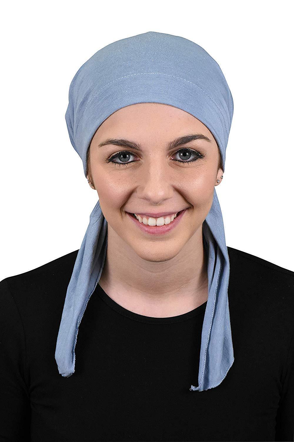 Womens Pre Tied Bandana Chemo Cap Soft Cancer Scarf Hair Cover