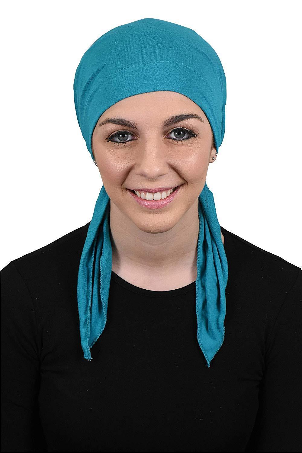 Womens Pre Tied Bandana Chemo Cap Soft Cancer Scarf Hair Cover