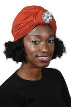 Load image into Gallery viewer, Ladies Headscarves Turban with Silver Pearl Diamond