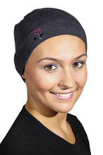 Load image into Gallery viewer, Landana Headscarves Soft Sleep Cap Comfy Women&#39;s Wig Liner &amp; Hair Loss Cap with Small Stud Flower Applique