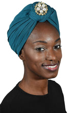 Load image into Gallery viewer, Ladies Headscarves Turban with Gold Pearl Diamond