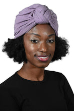 Load image into Gallery viewer, Landana Headscarves Solid Turban with Twist/Knot Front