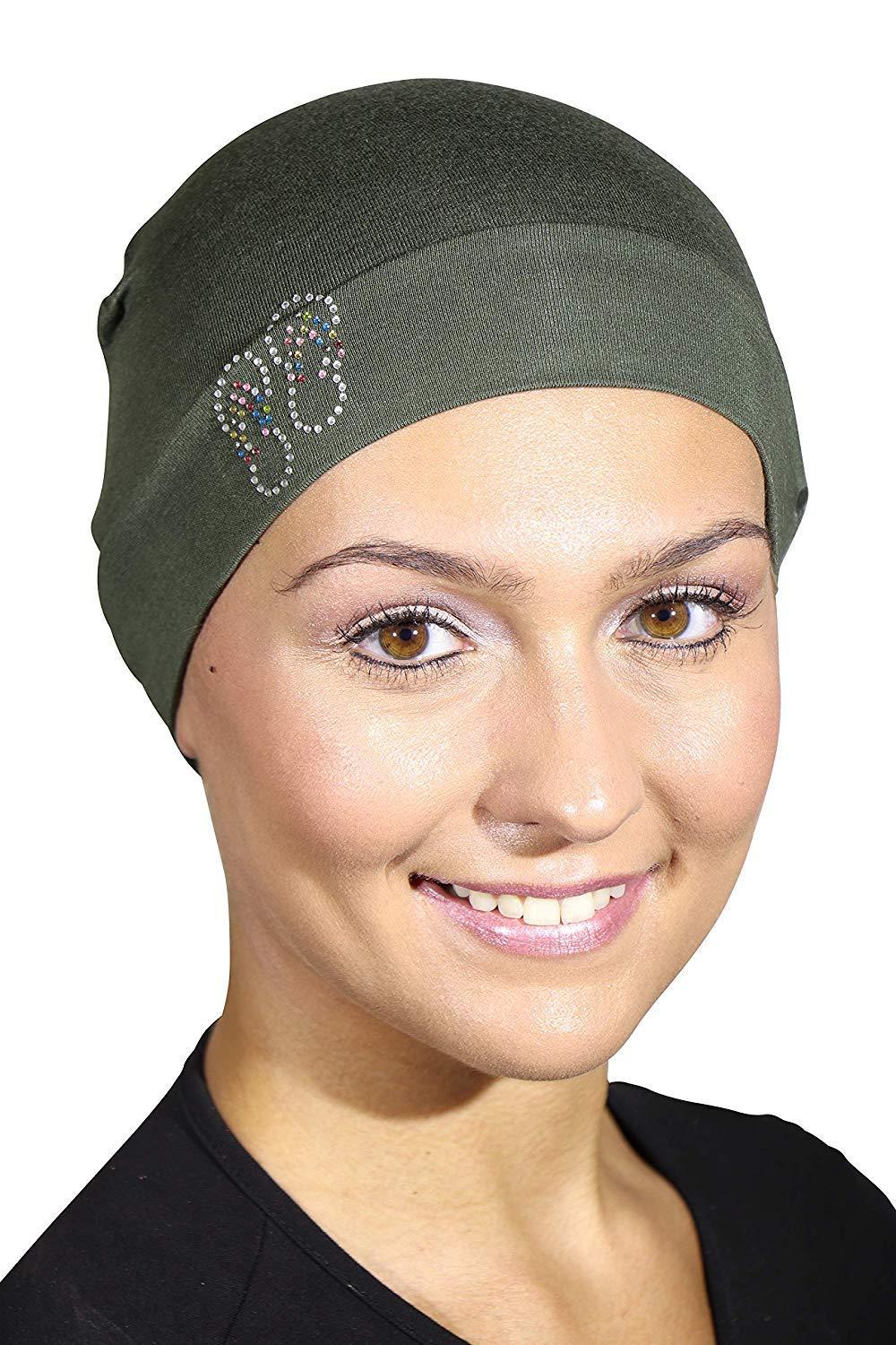 Landana Headscarves Womens Soft Sleep Cap Comfy Cancer Hat with Studded Flip-Flops Applique